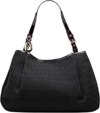 Fendi Pre-owned Vintage Schoudertas - Dames - Vintage Schoudertas - Zwart - ONE Size - Leer - Vintage