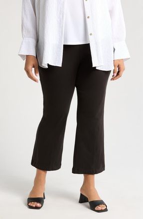 Lyssé ntials Ankle Baby Bootcut Jeans in Black at Nordstrom, Size 2X