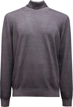 Lardini Wollen coltrui - Heren - Ronde hals truien - Grijs - 2XL - Wol - Truien & Vesten