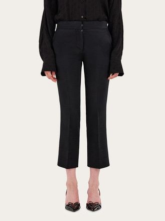 Ferragamo Wool Blend Trousers - Black
