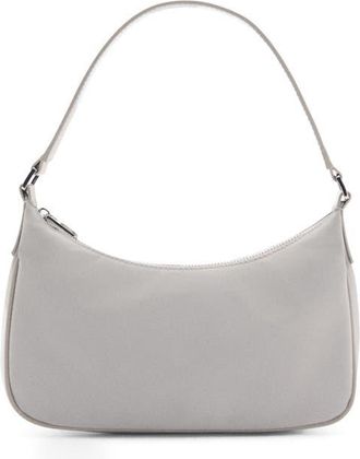 Mango Small Nylon Shoulder Bag in Light/pastel Grey at Nordstrom