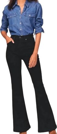 Abercrombie & Fitch Ultra High Rise Flare Jeans In Black