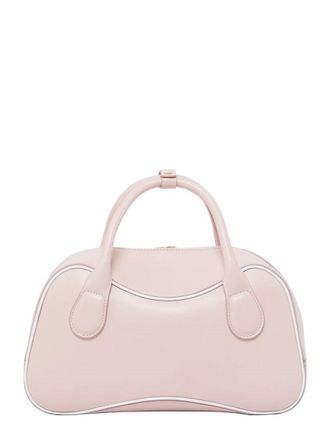 Casablanca Womens Micro Bowling Bag Pink Calf Leather Handbags Hand