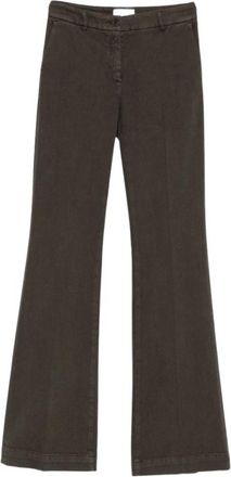 Via Masini 80 Flared Broeken - Dames - Flared Jeans - Bruin - M - Katoen - Jeans