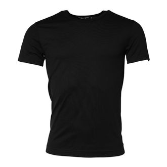 Dolce & Gabbana Mens Crew Neck Short Sleeve Tee - Black Cotton - Size EU 44 (Mens)