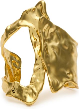 Alexis Bittar Alexis Bittar Brut Asymmetric 14kt Gold-plated Cuff - One Size