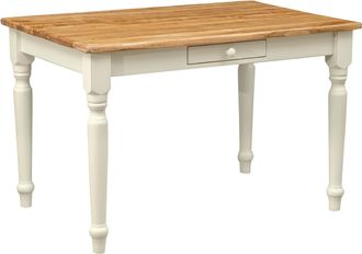 Biscottini International Biscottini - Mesa De Madera Maciza Con Caj&oacute;n 120x80 Cm Mesa De Comedor De Cocina Escritorio Mesa De Centro Cuadrada Mesa De Oficina Country