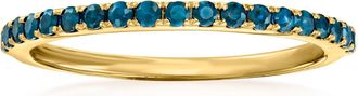 RS Pure Ross-Simons London Blue Topaz Ring in 14kt Yellow Gold