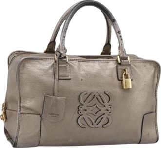 Loewe Pre-owned Amazona Hand Bag - Dames - Vintage Handtas - Grijs - ONE Size - Leer - Vintage
