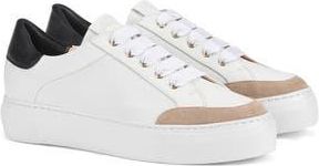 AGL Piera Leather Sneaker in Neutral-White-Nero-White at Nordstrom Rack, Size 7.5Us / 37.5Eu