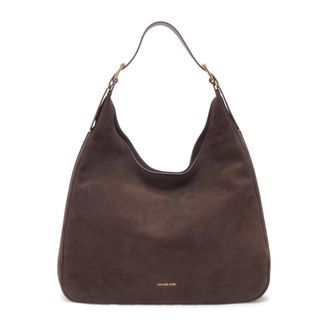Michael Kors Shoulder Bags, female, Brown, Size: ONE SIZE Nolita Large Nubuck Hobo Shoulder Bag