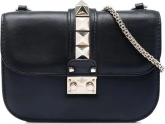 Valentino Pre-owned Small Rockstud Glam Lock Crossbody - - Pre-owned - Donna - Nero - ONE SIZE