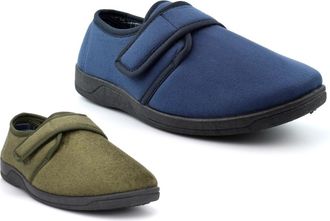 Generic Mens Touch Fastening Slippers Size 6 Boys Slipper Size 7 Memory Foam Slippers Mens Touch Fastening Slipper Memory Foam Extra Large Sizes Extra Large C