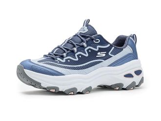 Skechers DLite Max Womens Shoes Blue Light Blue : 7.5 B - Medium, Synthetic/Textile