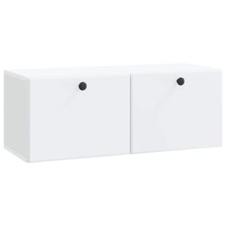 vidaXL Mueble De Tv De Pared 78,5 X 31 X 30 Cm Blanco Vidaxl