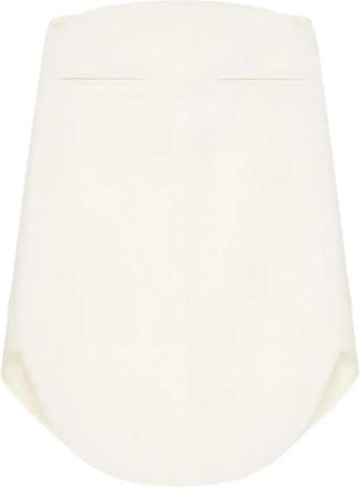 Courr&egrave;ges Circle Heritage Skirt - Dames - Midirokken - Wit - M - Wol - Rokken