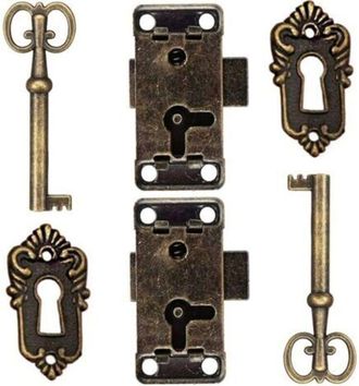 OEM Cerraduras Antiguas Para Puertas De Armarios, Cerraduras Para Muebles Para Armarios Decorativos, Cerradura Con Llave Para Caja De Madera, Joyero Antig