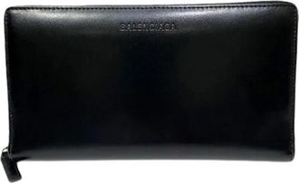 Balenciaga Pre-owned Wallets, male, Black, Size: ONE SIZE Pre-owned Leather Long Wallet