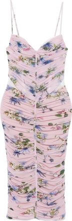 Blumarine Abito midi a fiori - Rosa