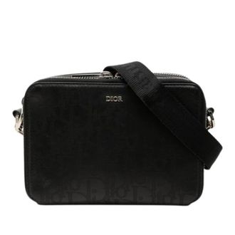 Dior Pre-owned Perforated Crossbody Bag - Dames - Pre-owned - Zwart - Maat: ONE Size Leer