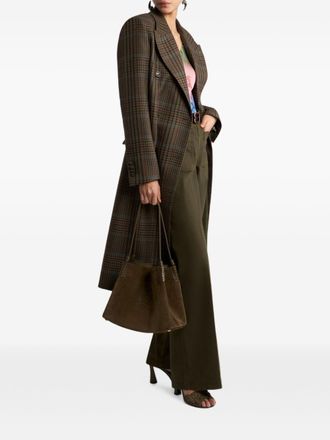 Etro Double-Breasted Wool Coat - Green