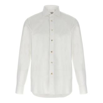 Borriello Marechiaro Oxford Katoenen Overhemd - Heren - Zakelijke Overhemden - Wit - 3XL - Katoen - Overhemden