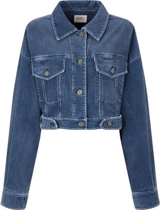 STUDIO TOMBOY corduroy cropped jacket - Blue
