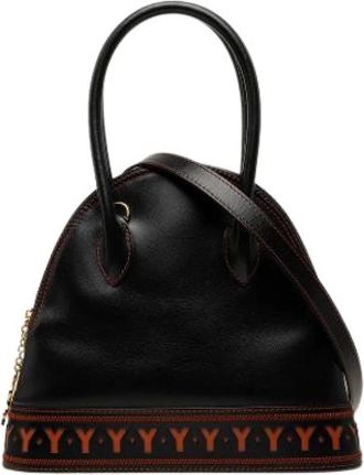 Saint Laurent Pre-owned Satchel - Dames - Vintage Handtas - Zwart - ONE Size - Leer - Vintage