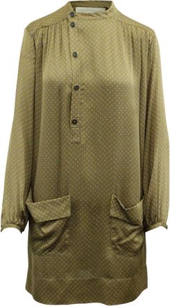 Stella McCartney Abito in seta - Marrone