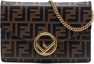 Fendi Pre-owned Fendi Zucca Embossed Leather F Is Envelope Wallet On Chain Ladies 8NPX2X9PUHX2B1K5