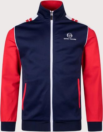 Sergio Tacchini Mens Sergio Tacchini Drive Track Top - Maritime Blue/Adrenaline Rush - Navy - Size: 38/Regular