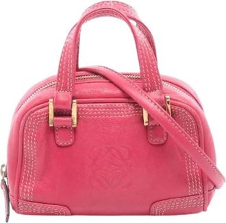 Loewe Pre-owned Amazona Leather 2way Handbag - Dames - Vintage Handtas - Roze - ONE Size - Leer - Vintage