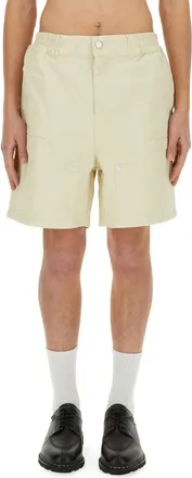 3.Paradis Casual Twill Shorts with Elastic Waistband