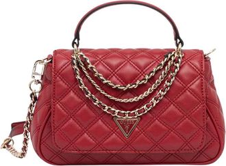 Guess Giully Crossbody Tas - Dames - Handtassen - Rood - ONE Size - Leer - Tassen