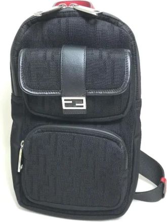 Fendi Pre-owned Canvas fendi-bags - Heren - Vintage Schoudertas - Zwart - ONE Size - Vintage
