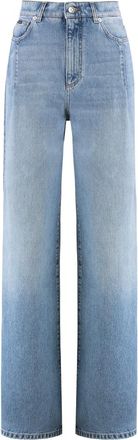 Dolce & Gabbana Jeans, Dames, Blauw, S, Katoen, Wide-leg Jeans