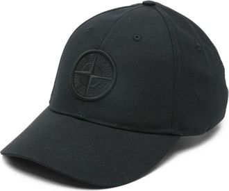 Stone Island Logo Baseball Cap - Heren - Petten - Zwart - ONE Size - Katoen - Accessoires