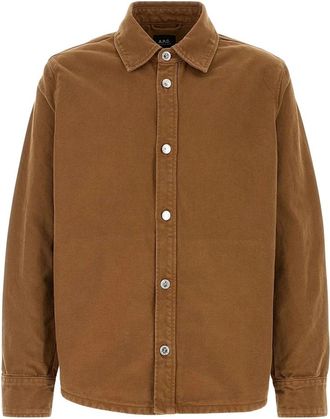 A.P.C. Surchemise - Heren - Casual Overhemden - Bruin - L - Overhemden
