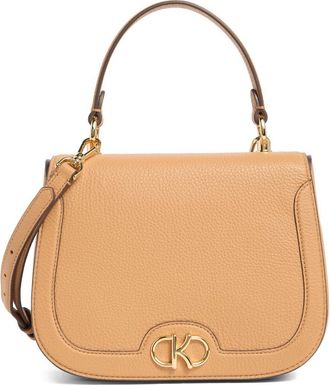 Kate Spade New York kyla pebbled leather top handle bag in Classic Saddle. at Nordstrom Rack