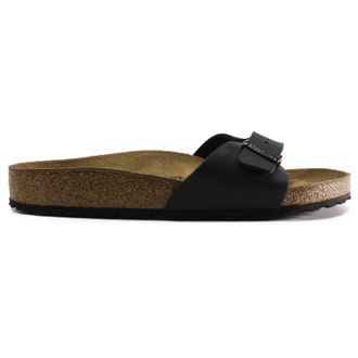 Birkenstock Madrid BS Birko-Flor Unisex Slides Sandals - Black - Size:UK 7.5