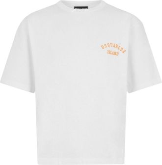 Dsquared2 White Crewneck Logo T-Shirt