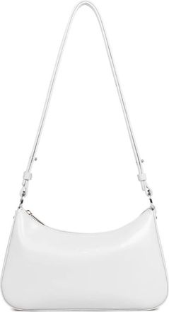Lancaster Stijlvolle Rits Crossbody Tas in Licht Grijs - Dames - Schoudertassen - Grijs - ONE Size - Leer - Tassen