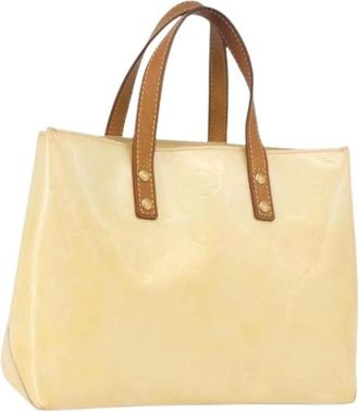 Louis Vuitton Pre-owned Vintage Patent Leather Hand Bag - Dames - Vintage Handtas - Geel - ONE Size - Leer - Vintage