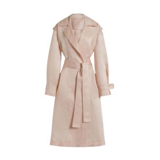 Alberta Ferretti Geknoopte Trenchcoat - Dames - Trenchcoats - Roze - L - Jassen