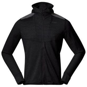 Bergans Rabot Active Mid Hood Jacket Fleecejacke f&uuml;r Herren | schwarz