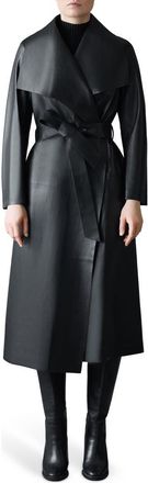 Mackage Mai Leather Trench Coat in Black at Nordstrom, Size X-Small