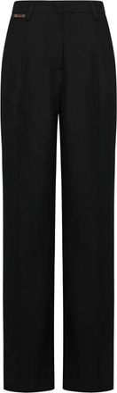 Silvian Heach Wijde broek met elastische tailleband - Dames - Wijde Broeken - Zwart - S - Polyester - Broeken
