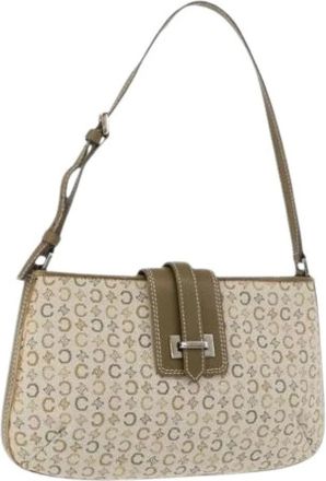 Celine Pre-owned Shoulder Bags, female, Beige, Size: ONE SIZE Pre-owned Macadam Canvas Shoulder Bag