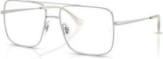 Ray-Ban 56mm Square optical glasses in Silver at Nordstrom