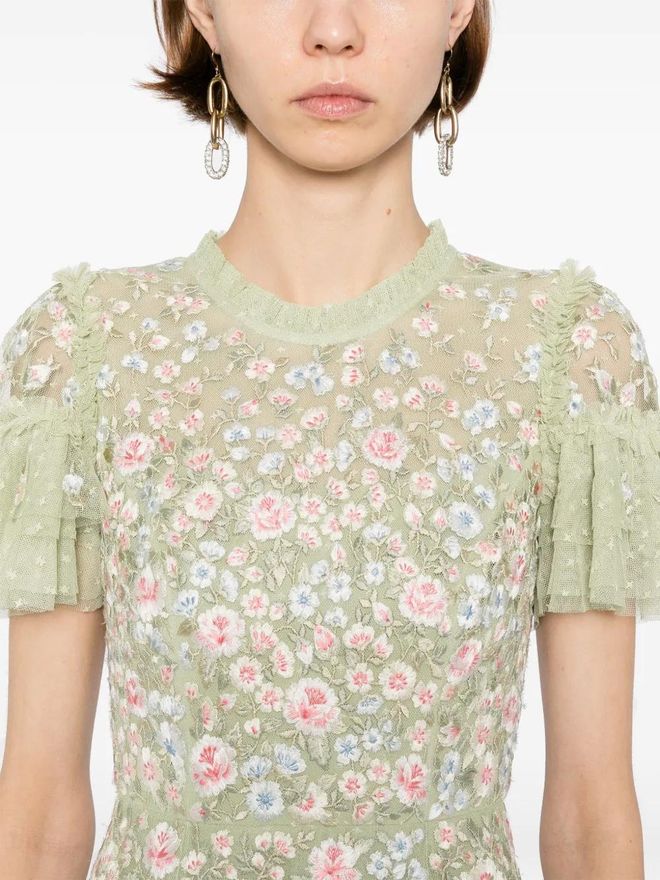 Needle & Thread floral-embroidered dress - Green from 585.00 - on Stylight